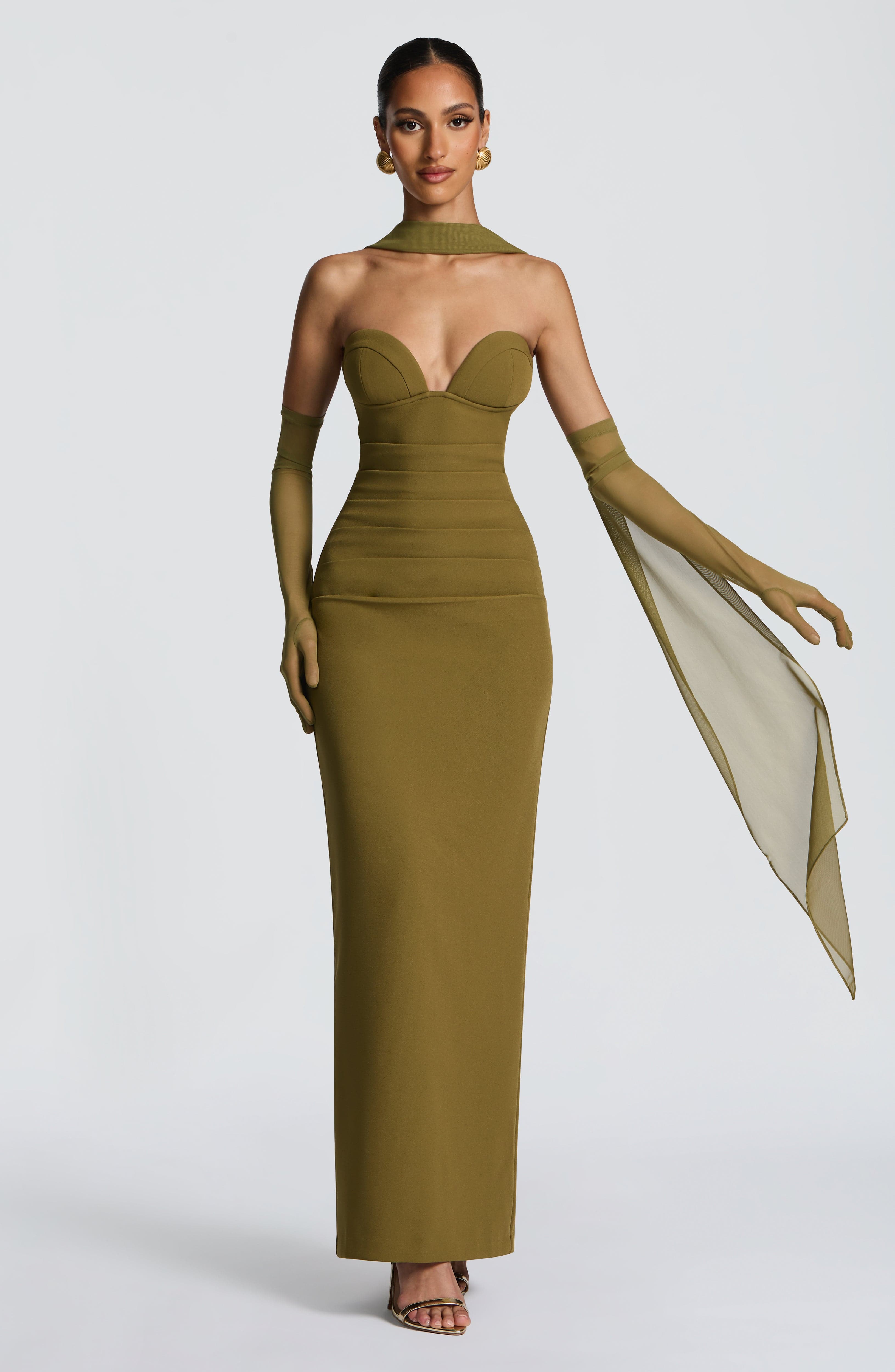 Ayla Scarf - Deep Olive - Napalia