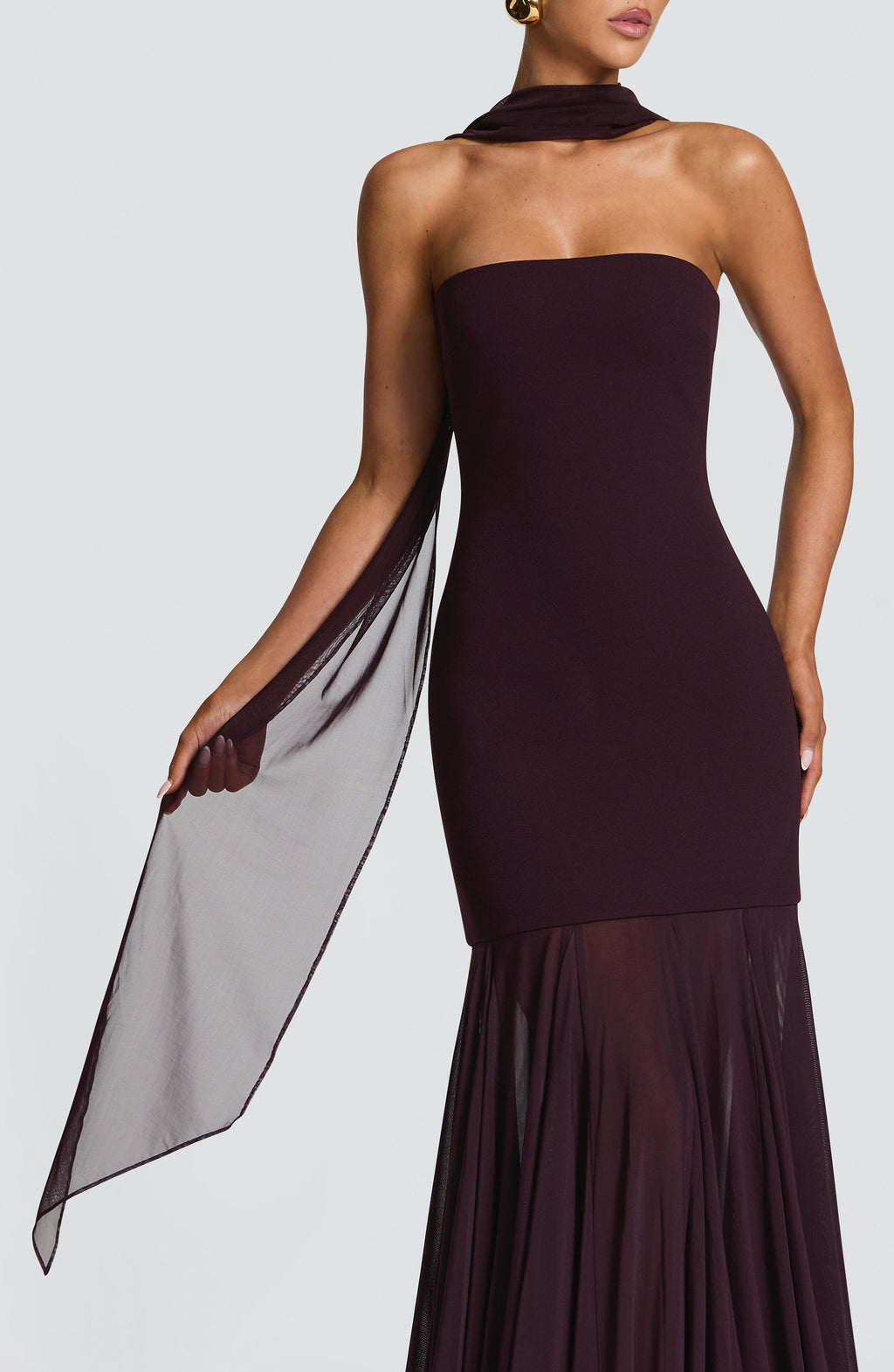 Ayla Scarf - Plum - Napalia