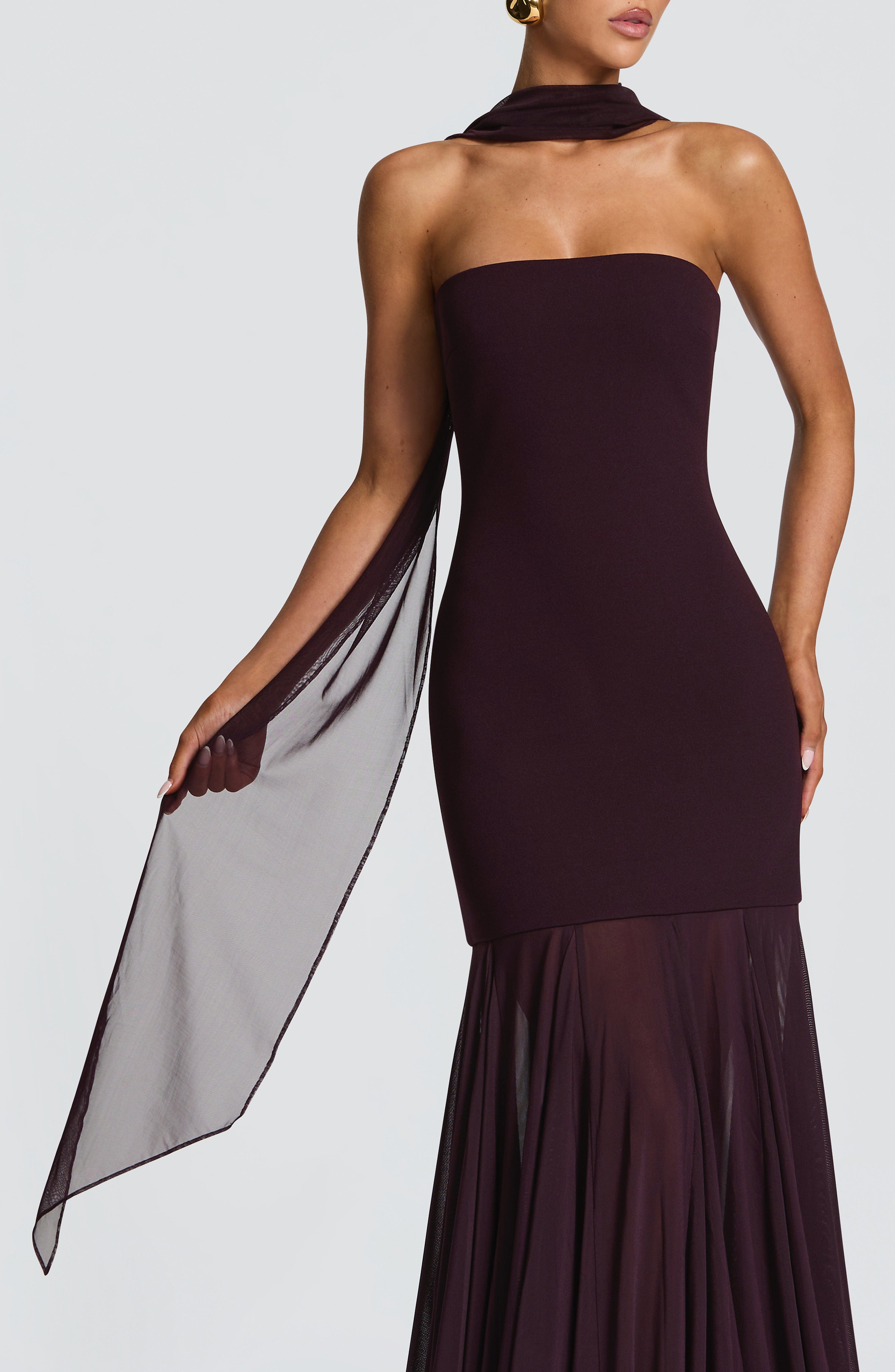 Ayla Scarf - Plum - Napalia