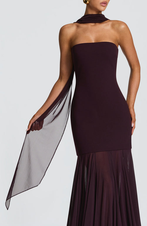 Ayla Scarf - Plum - Napalia