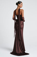 Ayla Scarf - Plum Brown - Napalia