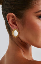 Azra Earrings - Ivory/Gold - Napalia