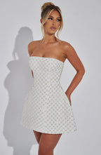 Beatrice Mini Dress - Ivory - Napalia