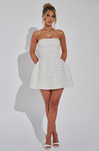 Beatrice Mini Dress - Ivory - Napalia