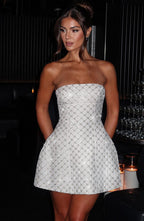 Beatrice Mini Dress - Ivory - Napalia