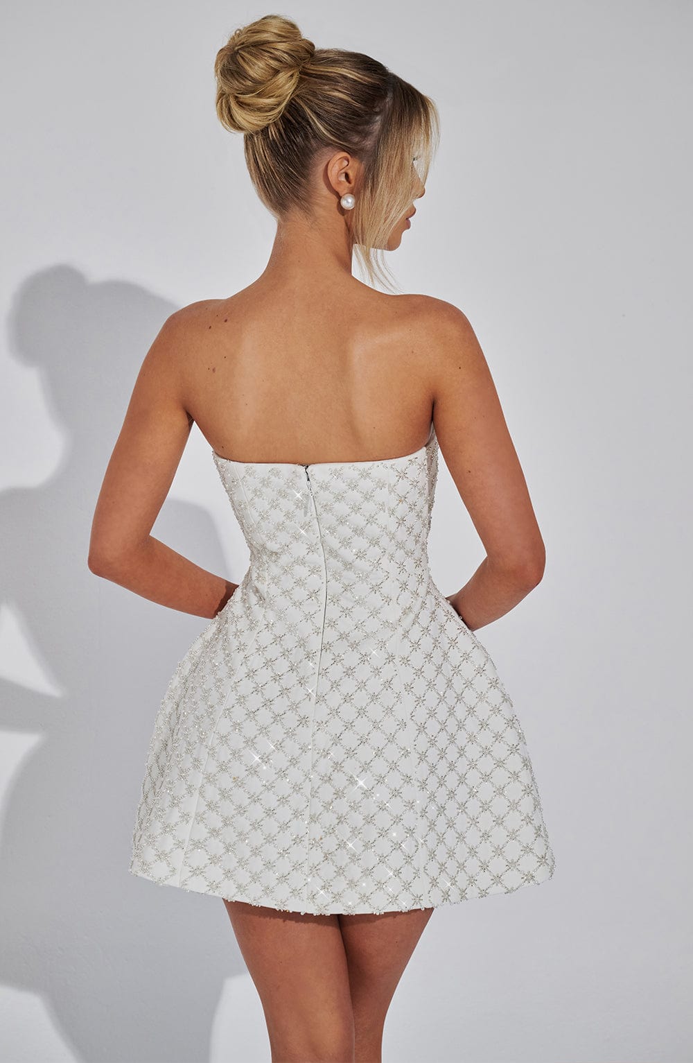 Beatrice Mini Dress - Ivory - Napalia