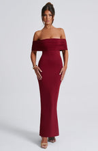 Belinda Maxi Dress - Burgundy - Napalia