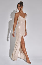 Bells Maxi Dress - Nude - Napalia