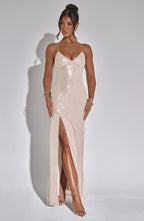 Bells Maxi Dress - Nude - Napalia