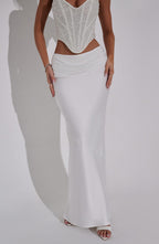 Bernadette Maxi Skirt - Ivory - Napalia
