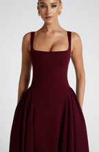Betty Midi Dress - Cherry Lacquer - Napalia