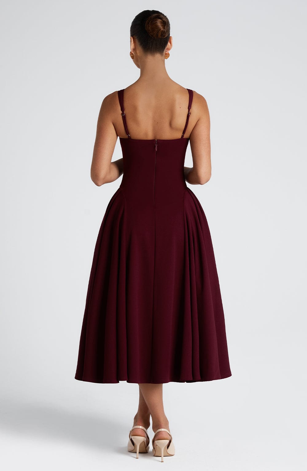 Betty Midi Dress - Cherry Lacquer - Napalia