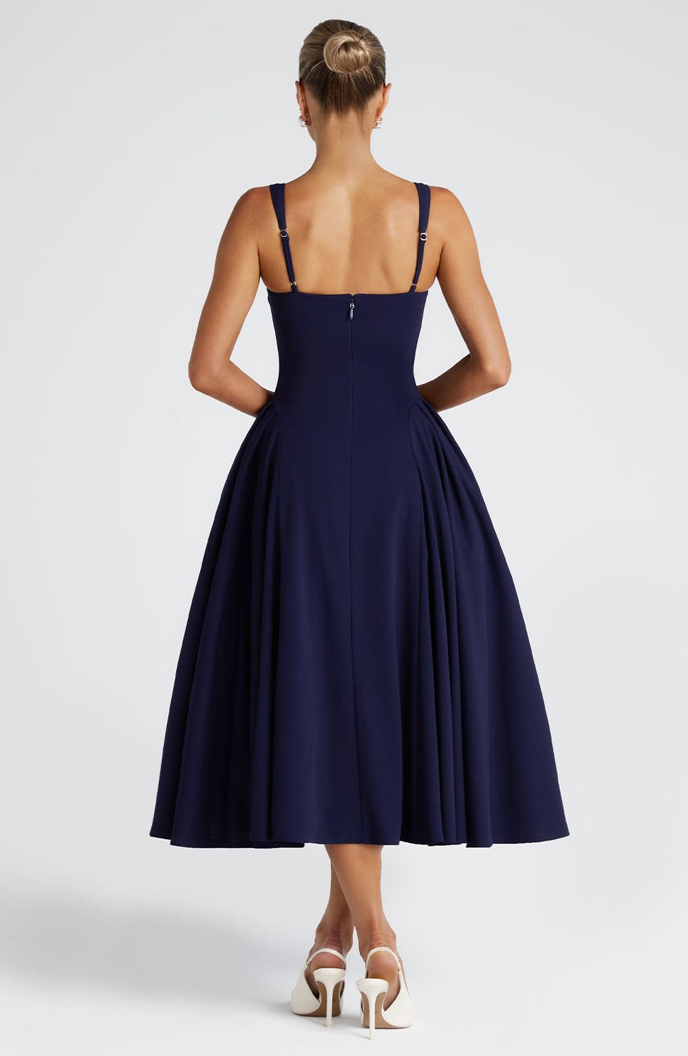 Betty Midi Dress - Navy - Napalia