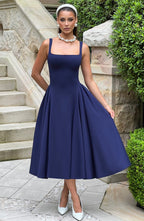 Betty Midi Dress - Navy - Napalia