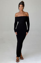 Beverley Knit Maxi Dress - Black - Napalia