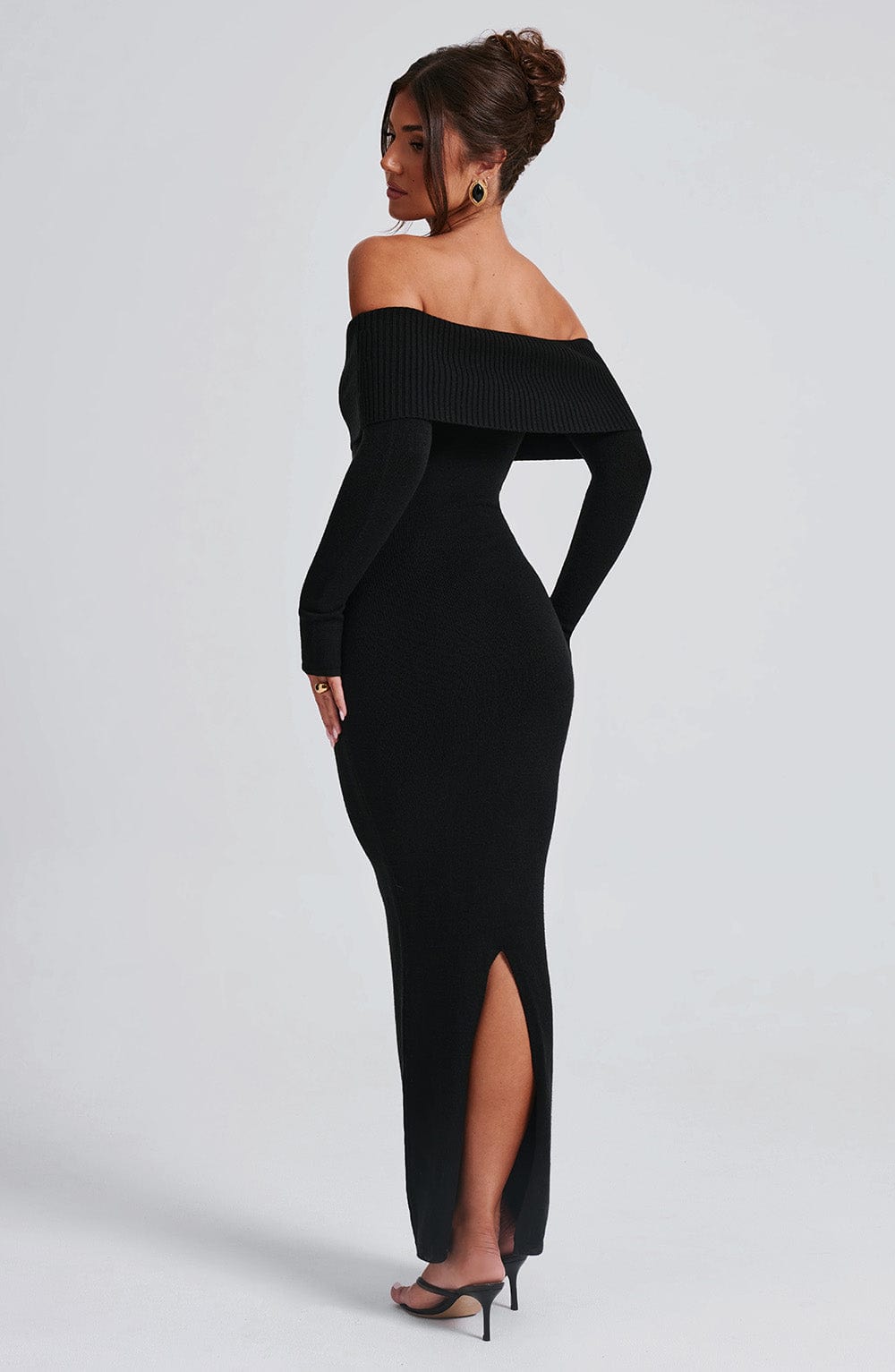 Beverley Knit Maxi Dress - Black - Napalia