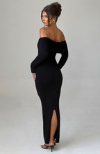 Beverley Knit Maxi Dress - Black - Napalia