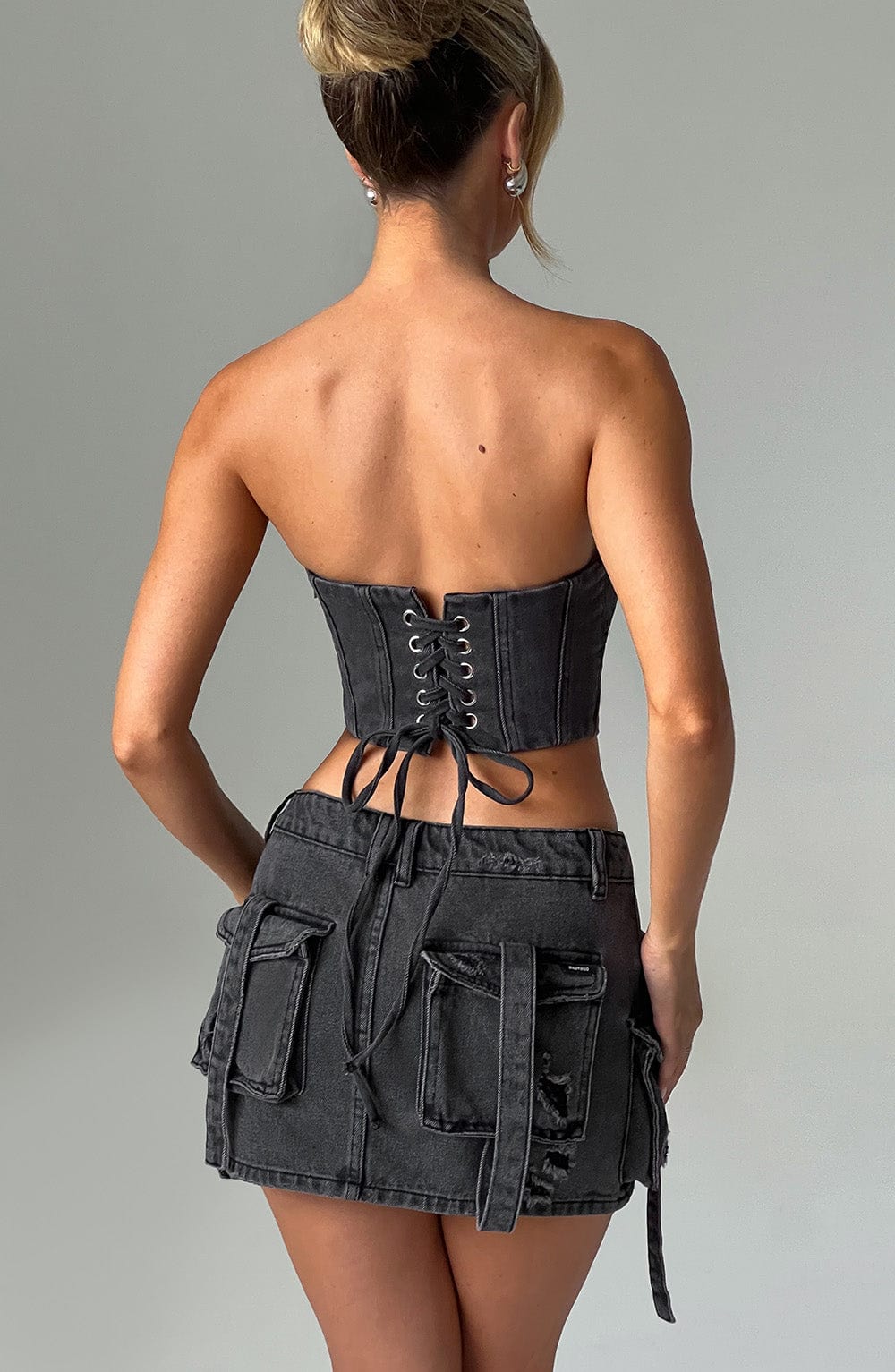 Billie Mini Skirt - Black Wash - Napalia