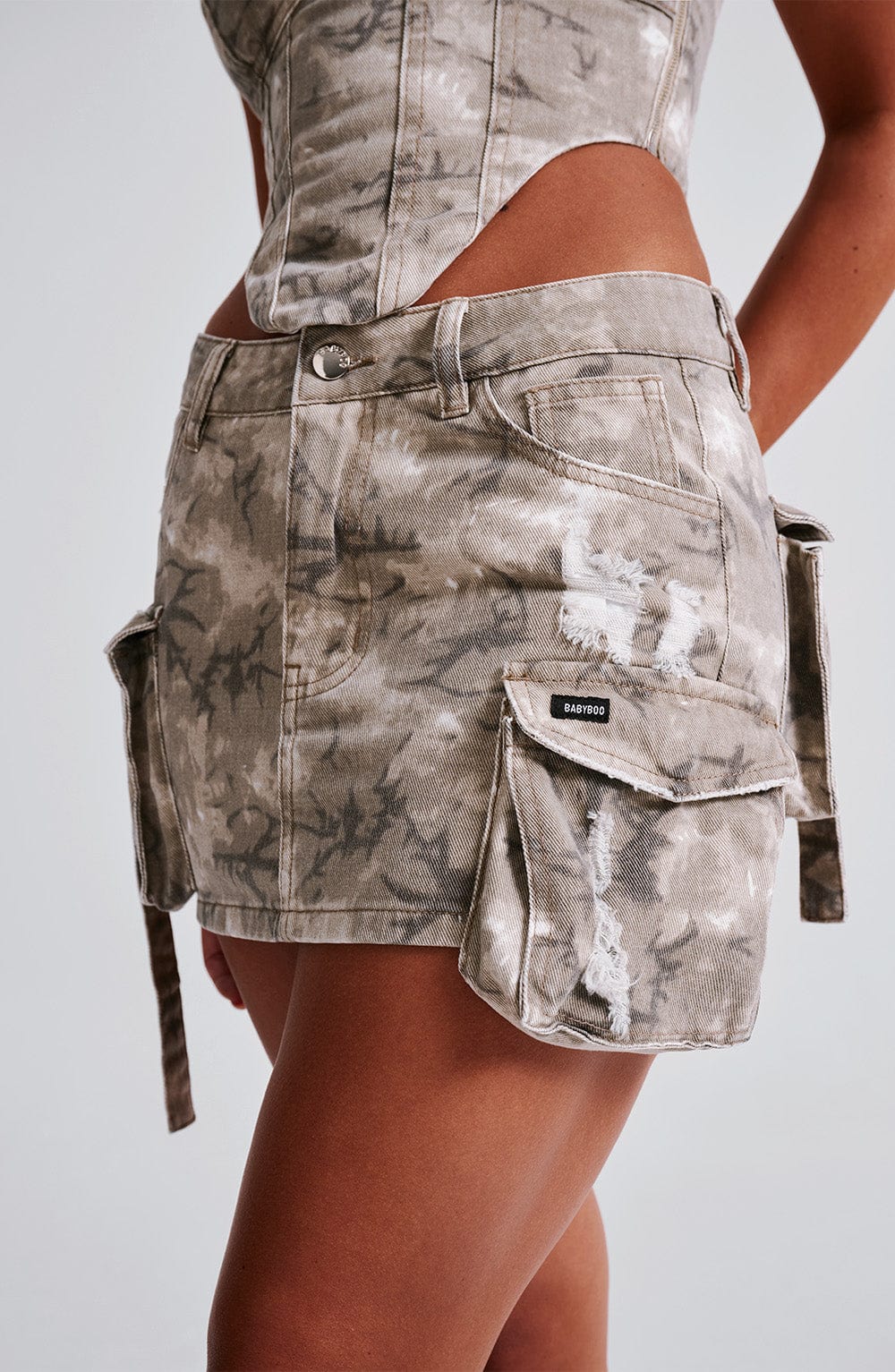 Billie Mini Skirt - Camo Print - Napalia