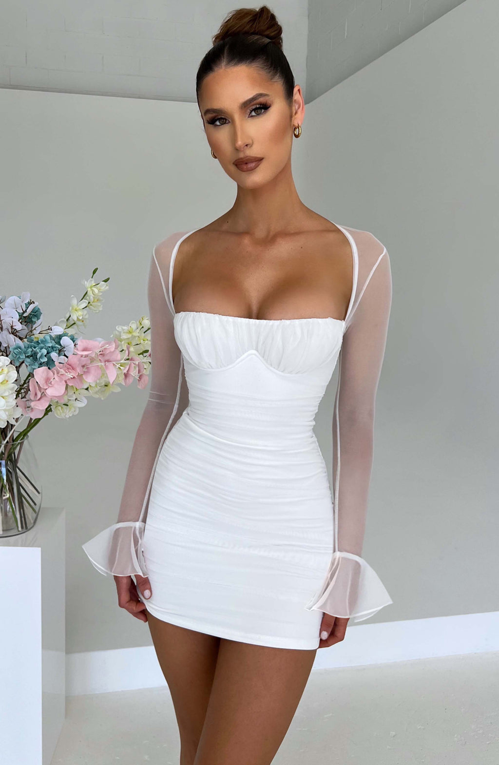 Brea Mini Dress - White - Napalia