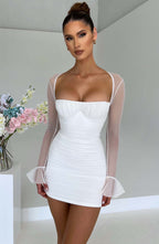 Brea Mini Dress - White - Napalia