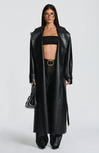Bridget Trench Coat - Black - Napalia