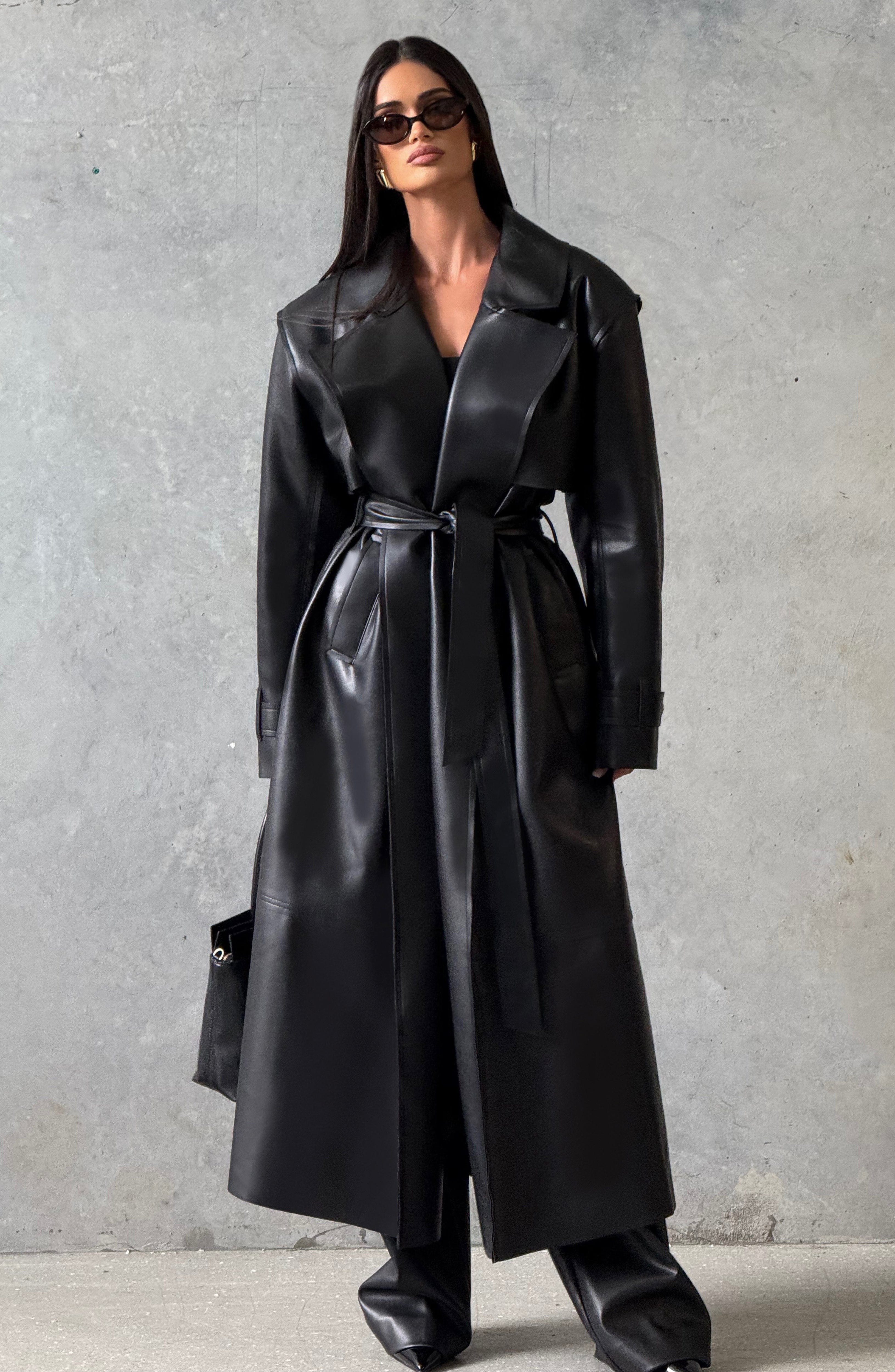 Bridget Trench Coat - Black - Napalia