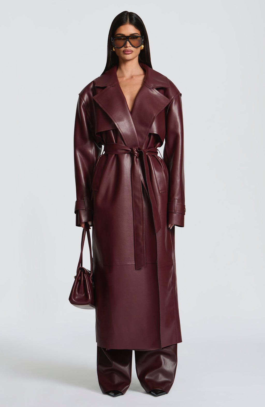 Bridget Trench Coat - Plum - Napalia