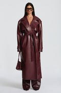 Bridget Trench Coat - Plum - Napalia