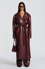 Bridget Trench Coat - Plum - Napalia