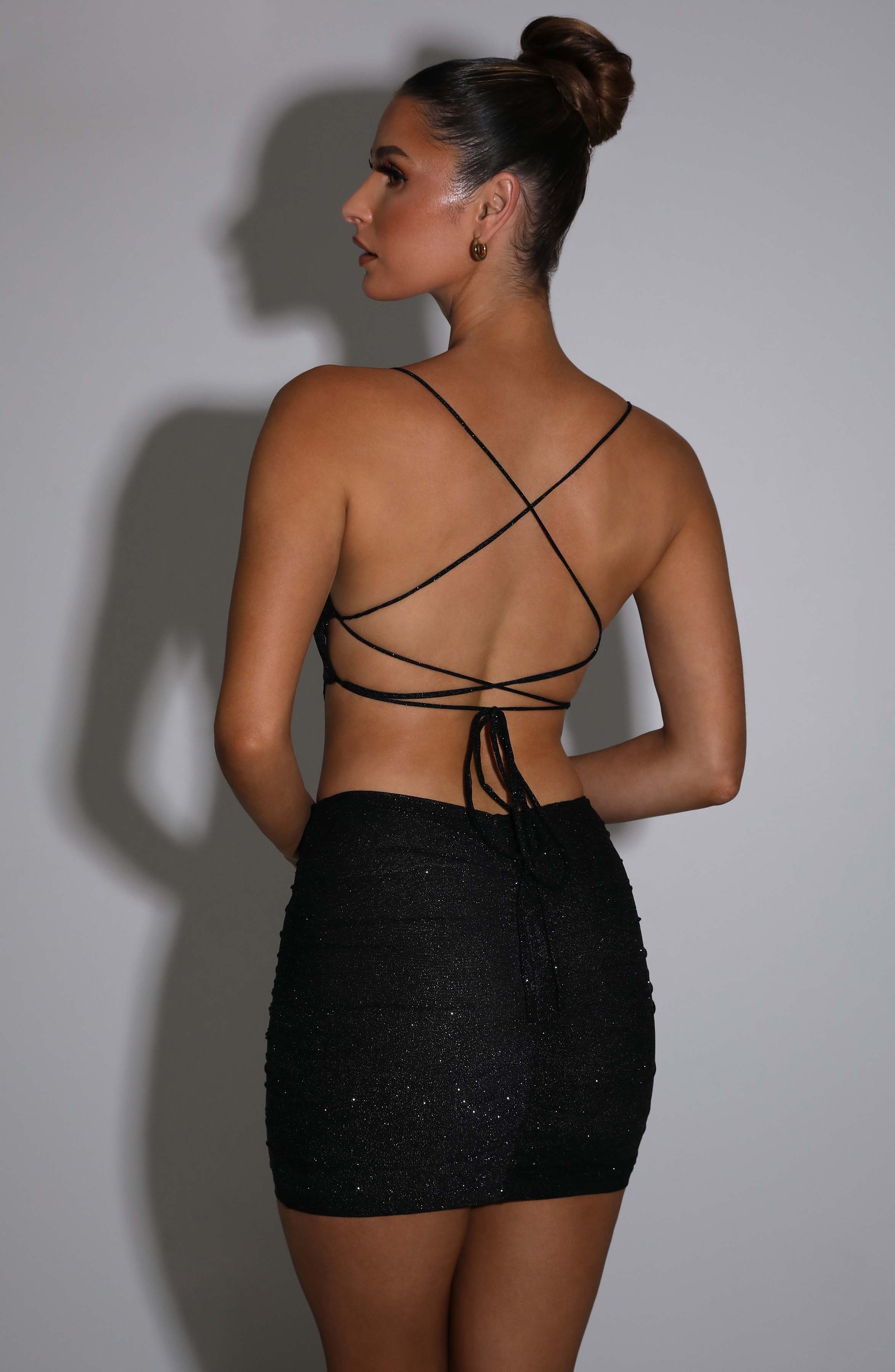 Brielle Top - Black Sparkle - Napalia