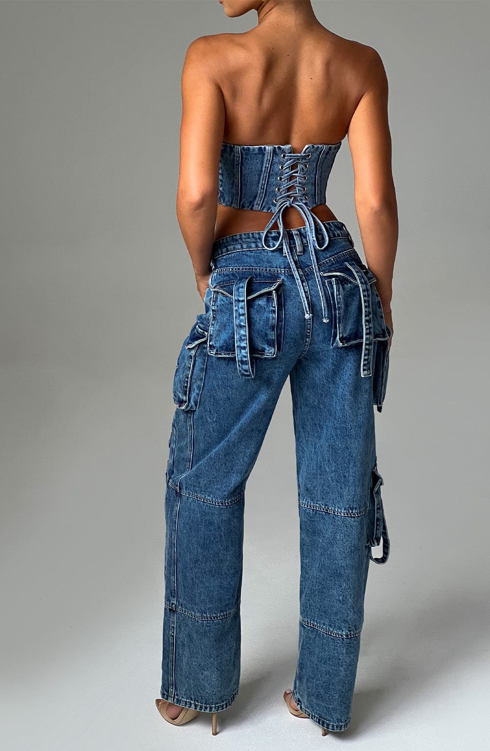 Brooklyn Cargo Pant - Dark Wash - Napalia