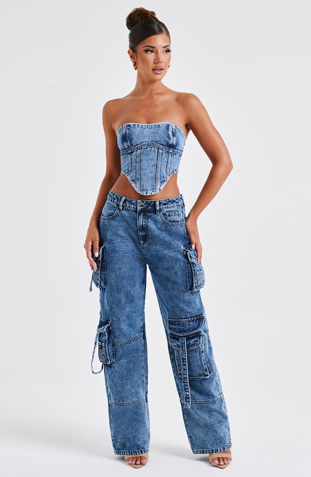Brooklyn Cargo Pant - Dark Wash - Napalia