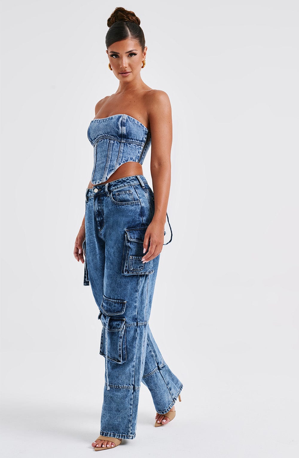 Brooklyn Cargo Pant - Dark Wash - Napalia