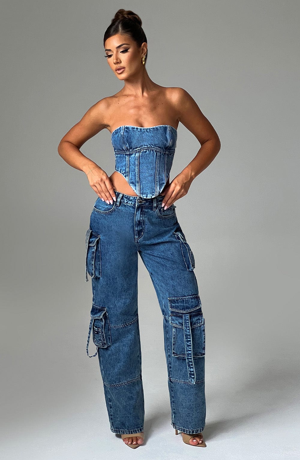 Brooklyn Cargo Pant - Dark Wash - Napalia