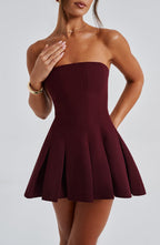 Bryony Mini Dress - Cherry Lacquer - Napalia