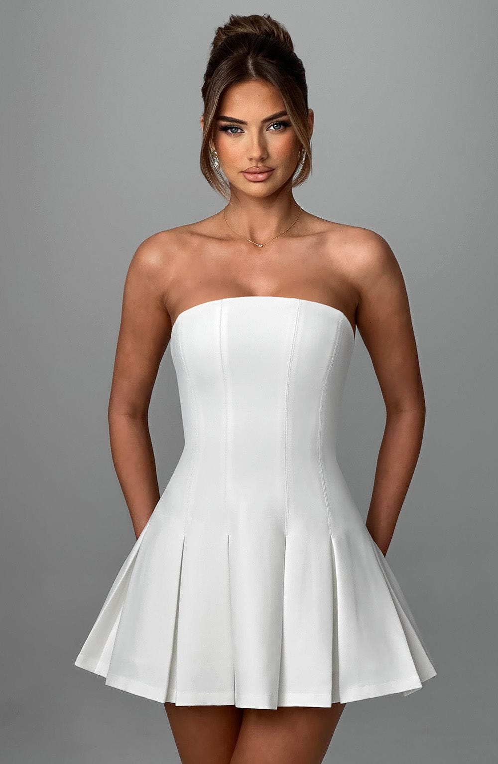 Bryony Mini Dress - Ivory - Napalia