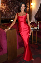 Calanthe Maxi Dress - Red - Napalia