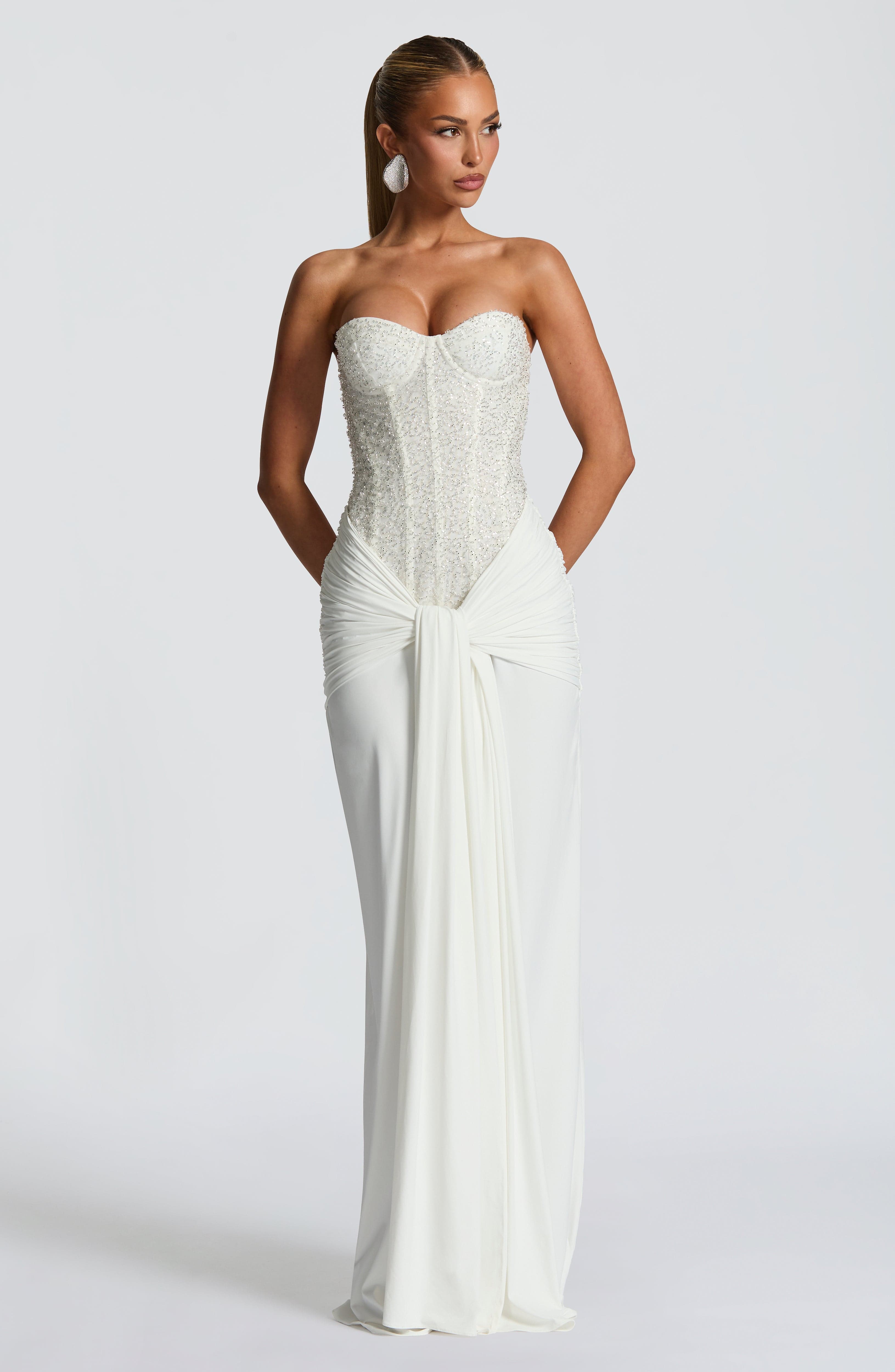 Carina Maxi Dress - Ivory - Napalia
