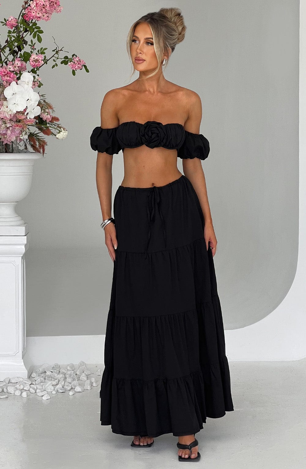 Carmen Maxi Skirt - Black - Napalia