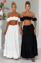 Carmen Maxi Skirt - Ivory - Napalia