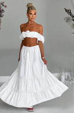 Carmen Maxi Skirt - Ivory - Napalia
