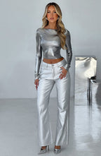 Cassidy Pant - Silver - Napalia