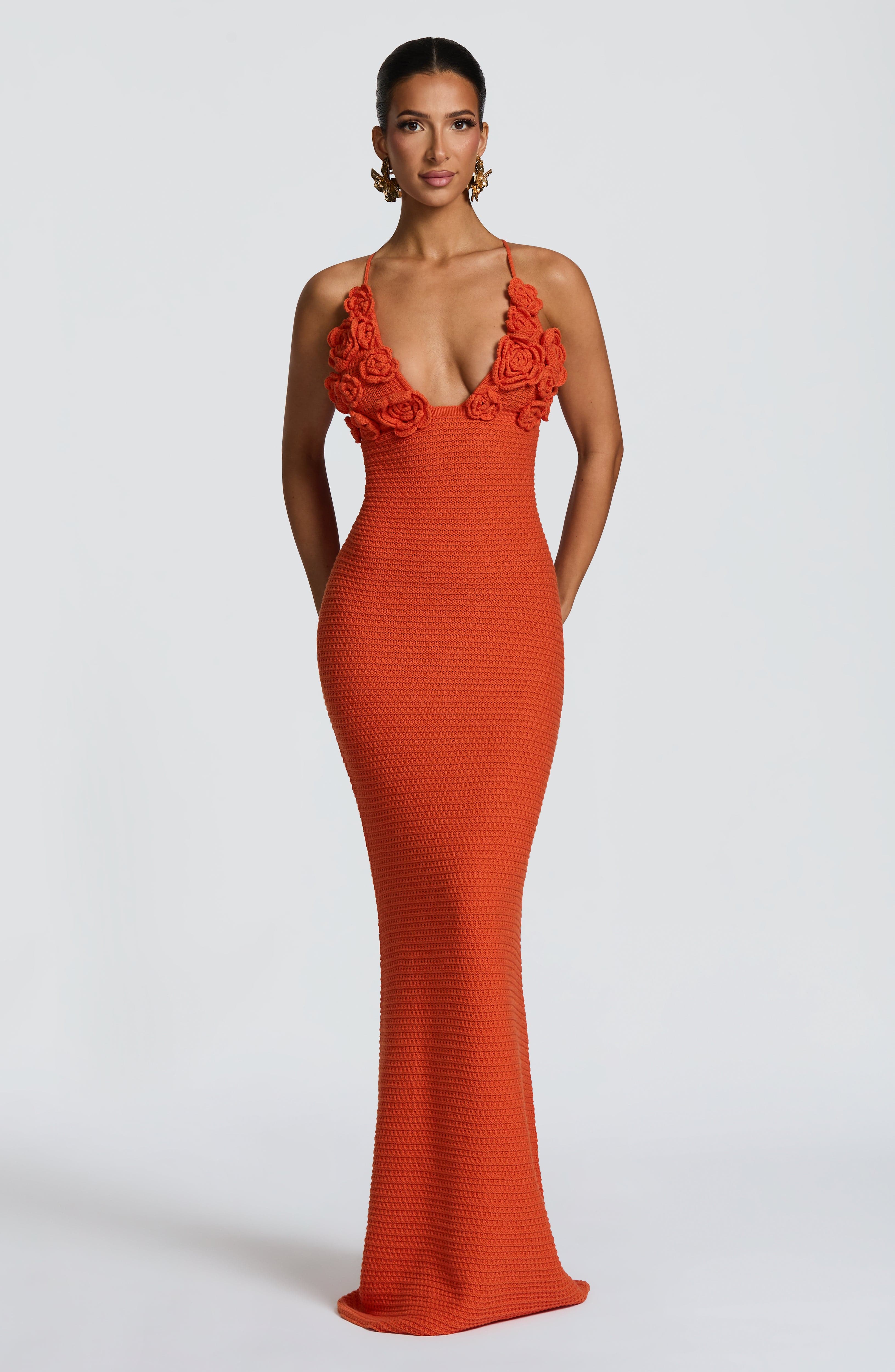 Celaena Maxi Dress - Orange - Napalia