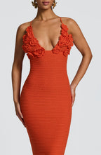 Celaena Maxi Dress - Orange - Napalia