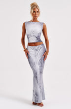 Charmayne Top - Grey Body Print - Napalia
