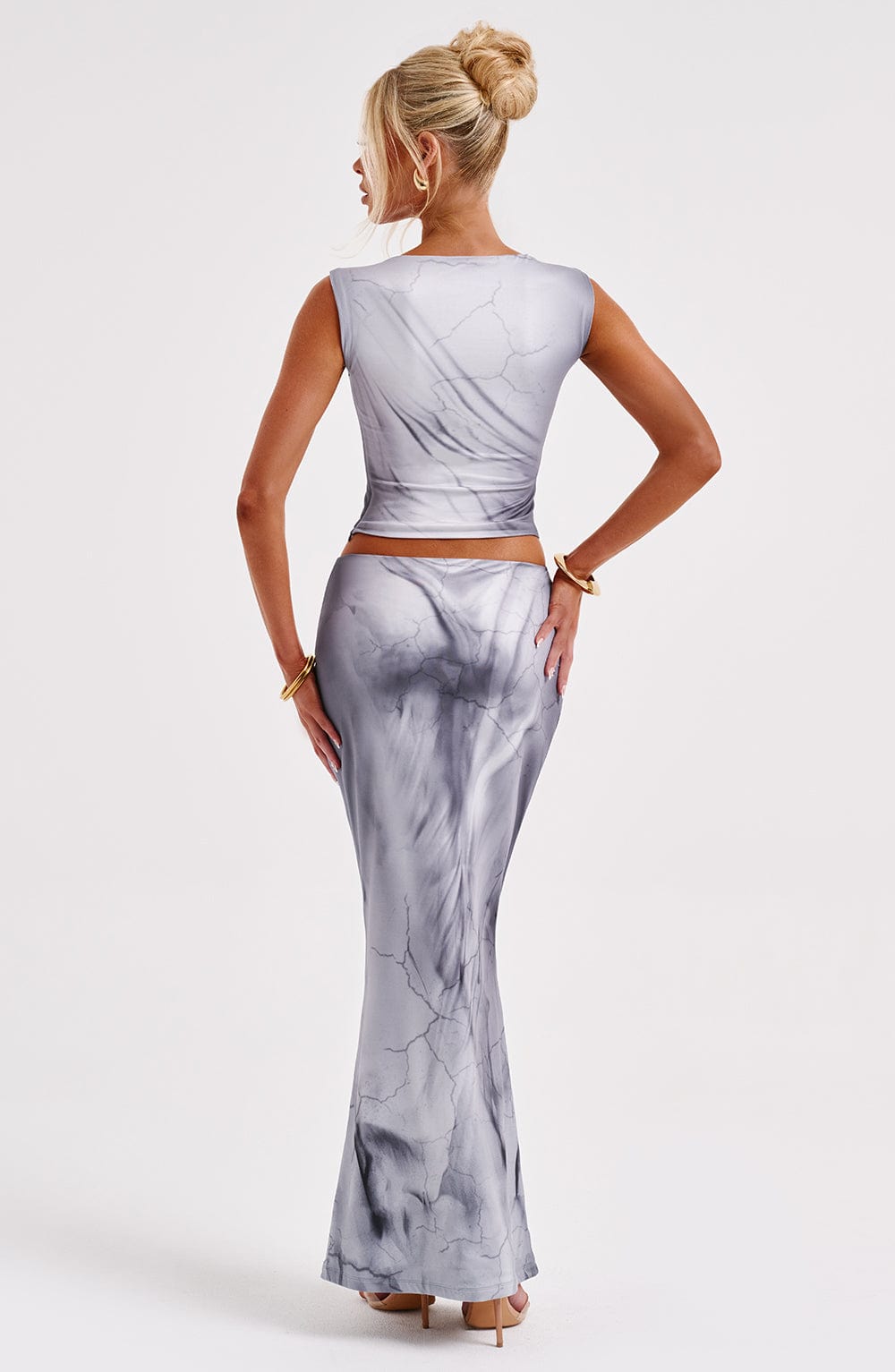 Charmayne Top - Grey Body Print - Napalia