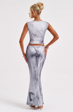 Charmayne Top - Grey Body Print - Napalia