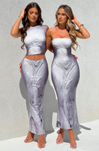 Charmayne Top - Grey Body Print - Napalia