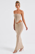 Chayenne Maxi Skirt - Beige - Napalia
